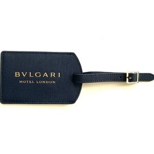 Bulgari Navy Blue Travel Luggage Tag